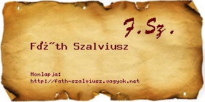 Fáth Szalviusz névjegykártya
